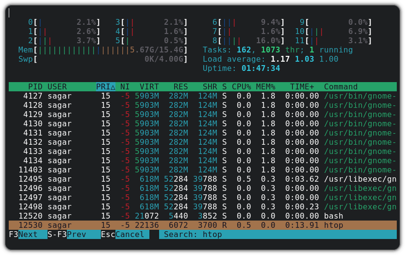 图片[3]-如何在Linux操作系统中安装和使用htop-编程社