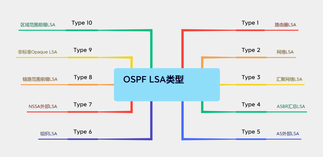 OSPF LSA类型对比-编程社